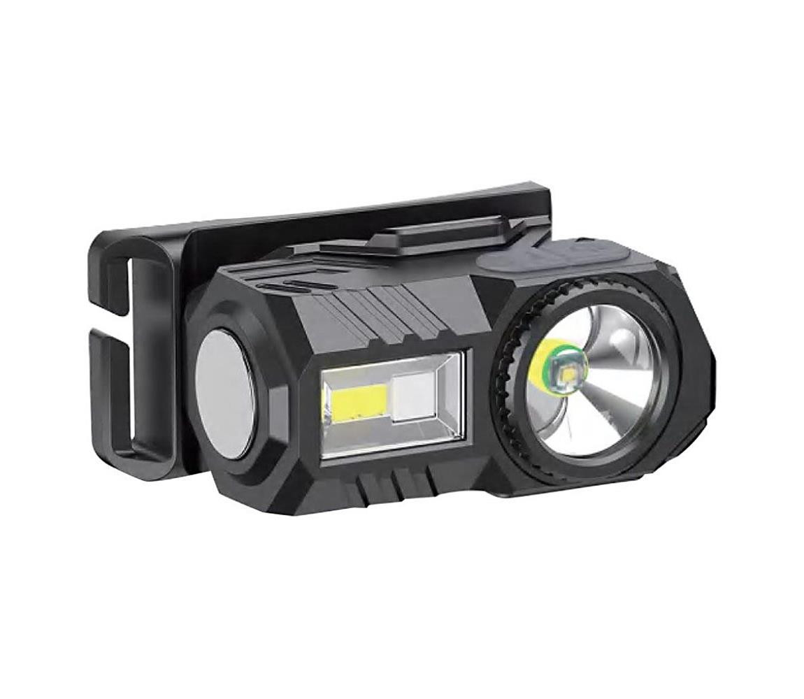 LED RGBW Stmívatelná nabíjecí čelovka USB LED/3W/5V IP43 190 lm 24 h