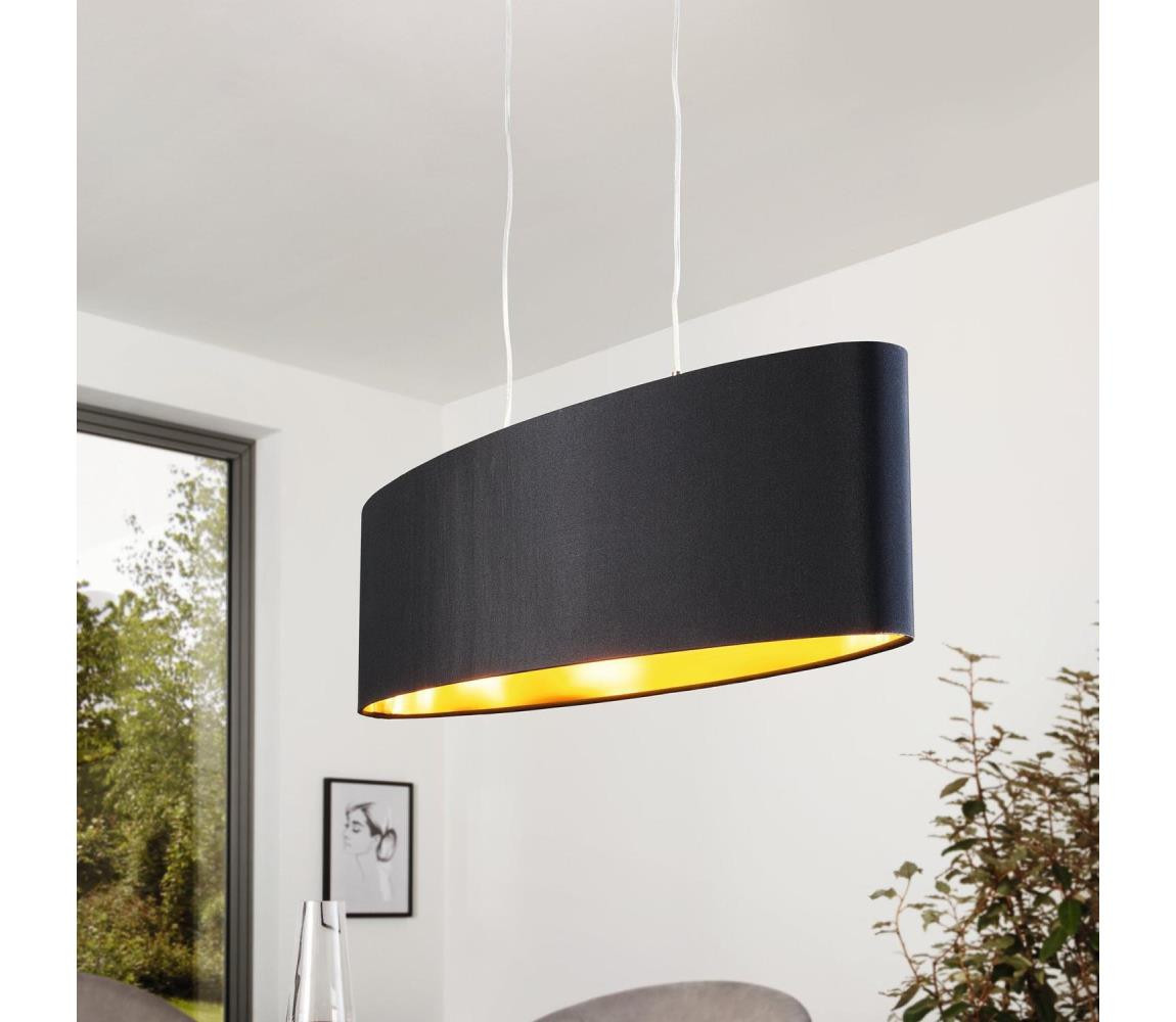 Eglo Eglo 55266 - Lustr na lanku MASERLO 2xE27/60W/230V černá