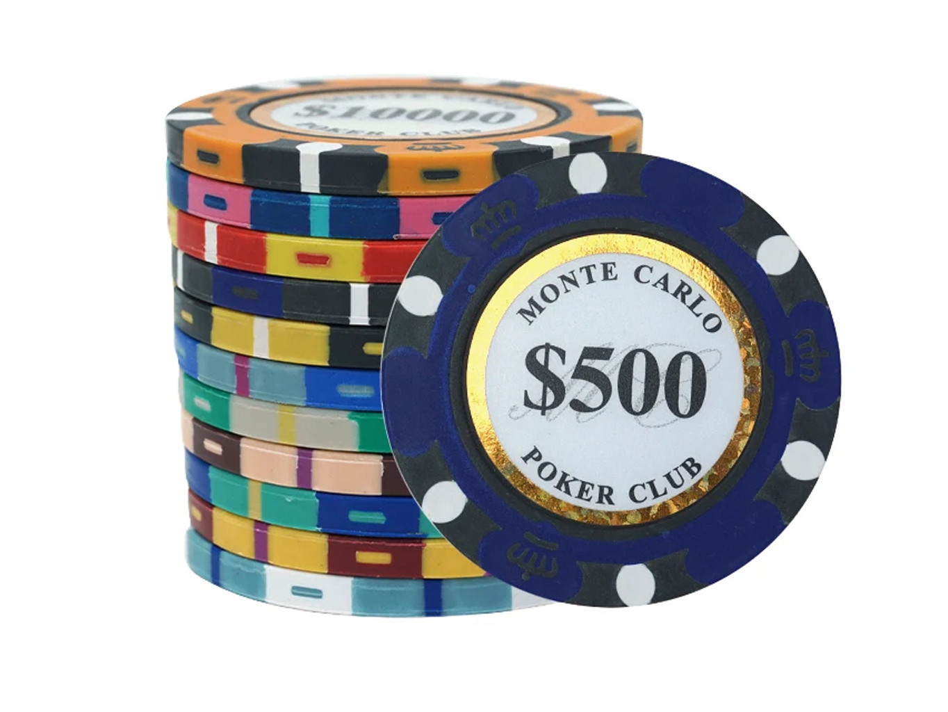 Kusový žeton na poker Monte Carlo Pokerclub 500