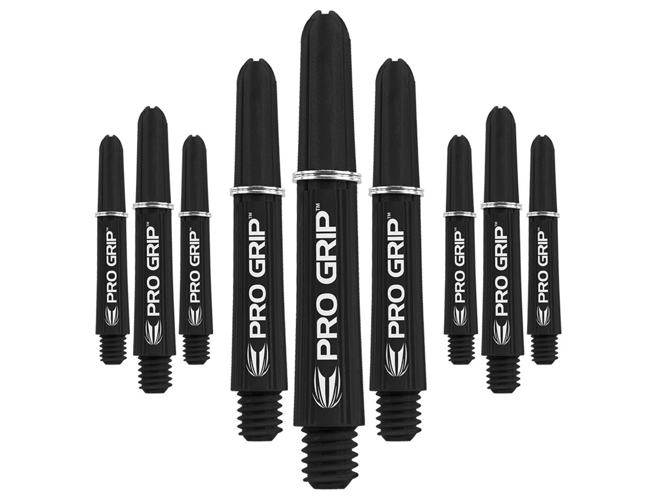 Target-Darts Násadky PRO-GRIP Black 3x Sada Velikost: Short Plus 37.5mm