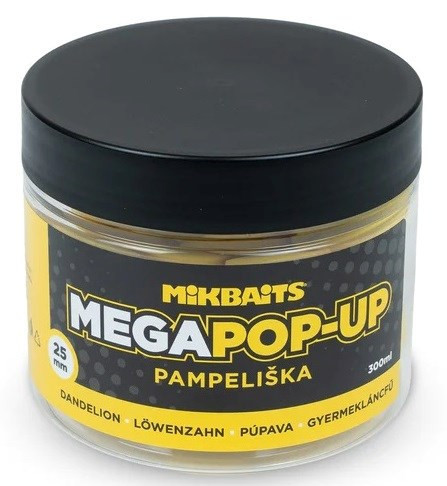 Mikbaits - Mega Plovoucí Fluo Boilie Pampeliška 300 ml 25 mm