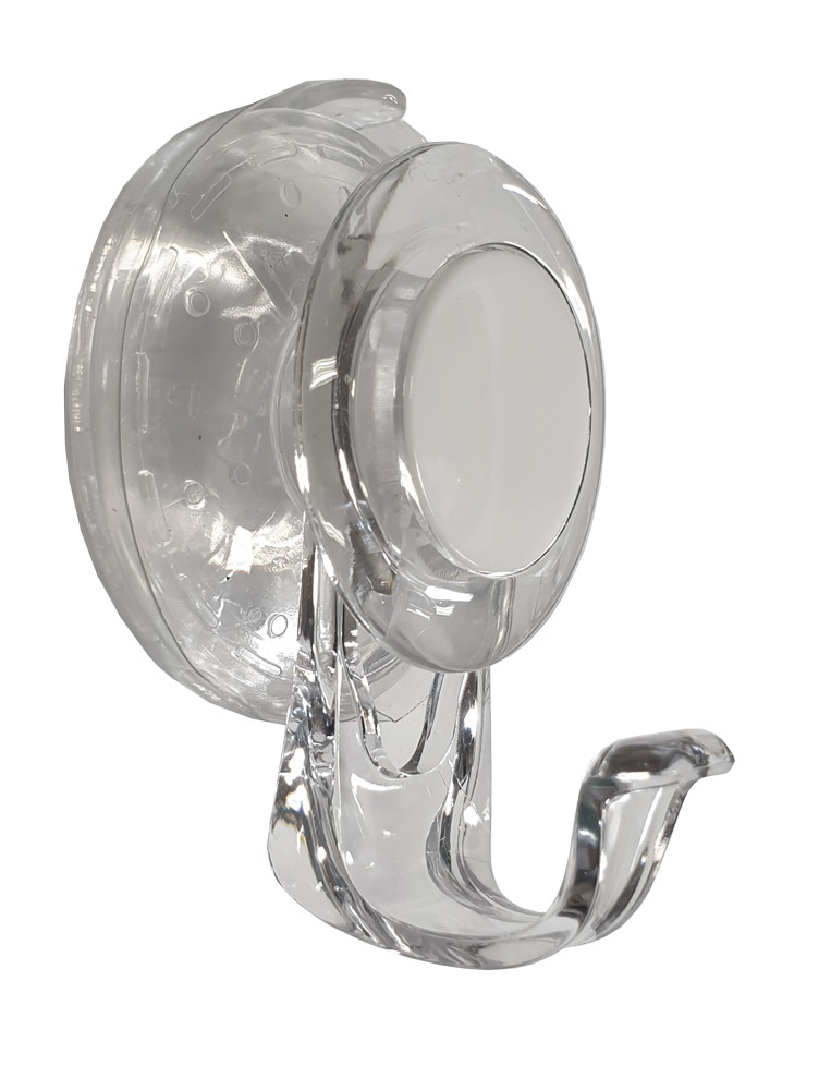 RIDDER VACUUM SYSTEM 1 - 12004100 Věšák - plast / transparent š. 56 mm, v. 86 mm, hl. 29 mm URČENO PRO PŘISÁTÍ NA OBKLAD NEBO JINÝ HLADKÝ POVRCH