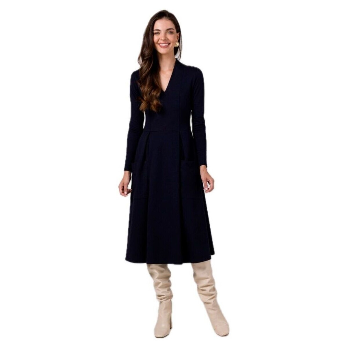 Bewear  Dámské maxi šaty Colgrellam B266 navy  Tmavě modrá