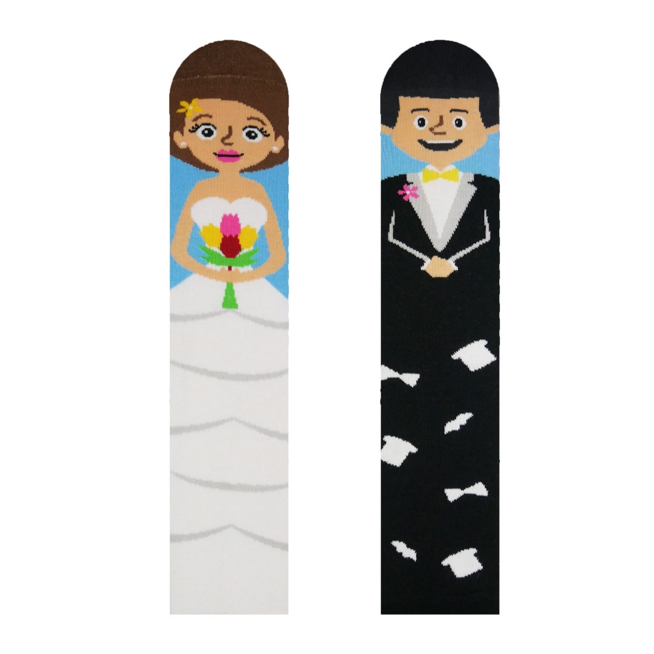 Ponožky Hesty Nevěsta a ženich - černé-bílé, 39-42