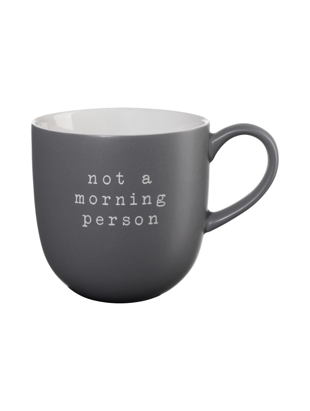 Porcelánový hrnek s uchem 350 ml HEY ASA Selection - tmavě šedý