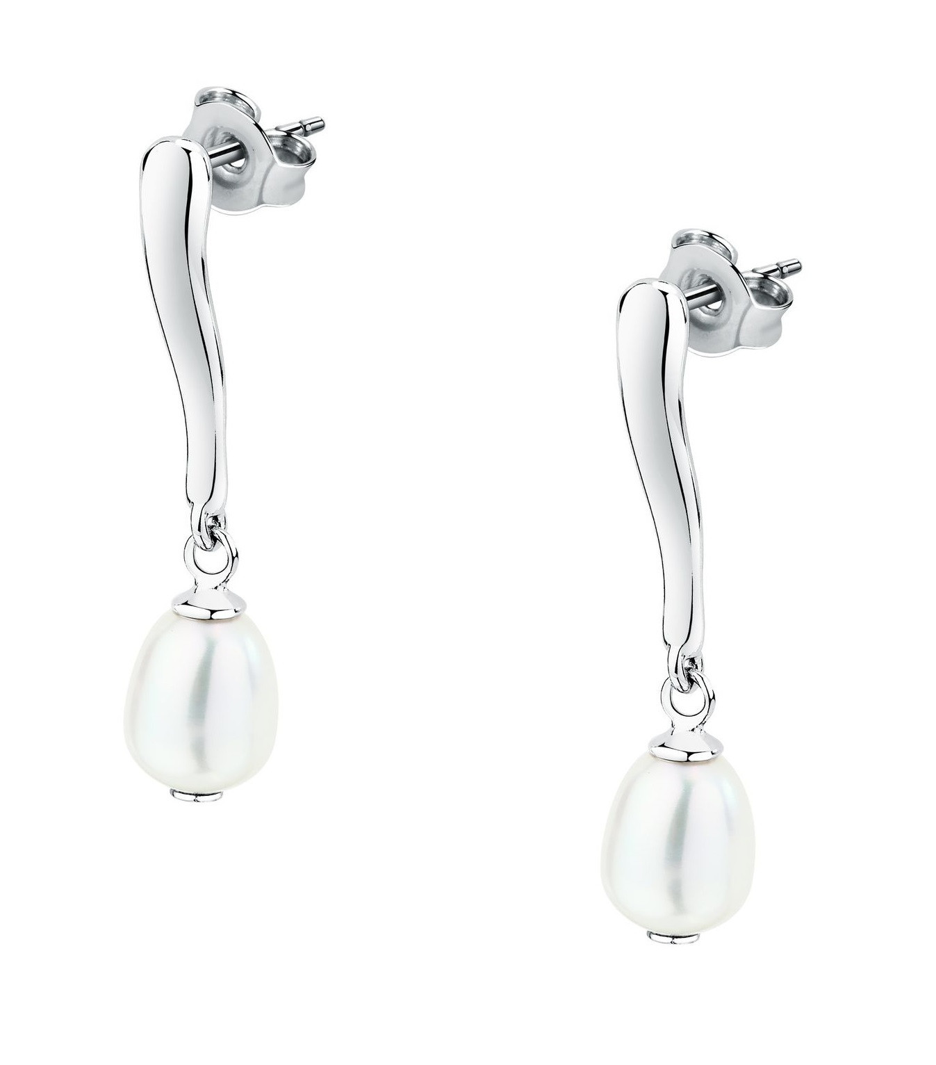 Morellato Visací stříbrné náušnice s říční perlou Perla SXU47