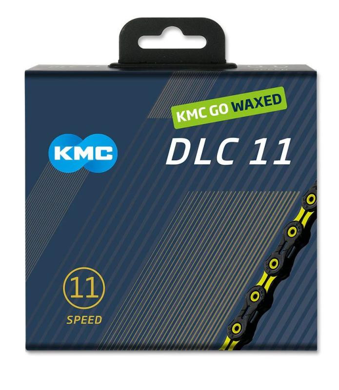 Kmc DLC 11 žluto/černý Waxed BOX řetěz