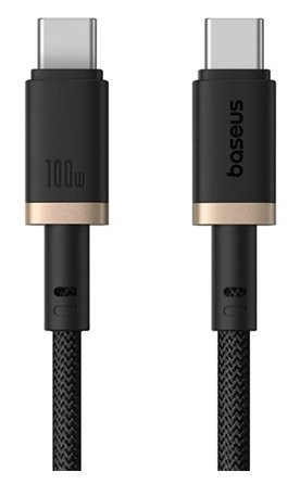 Rychlonabíjecí kabel Baseus Dura USB-C/USB-C 1m 100W černo zlatý