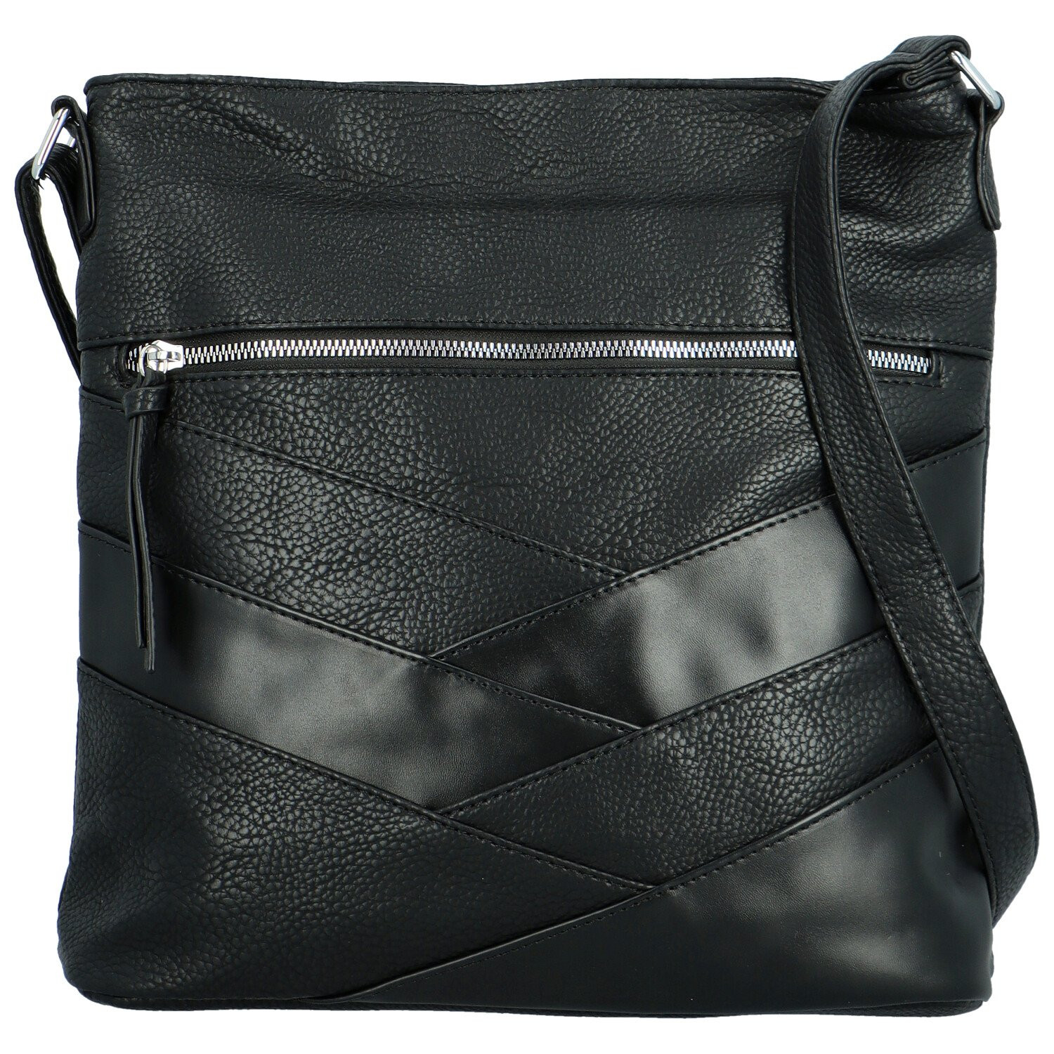 Stylová dámská koženková crossbody kabelka Felici, černá