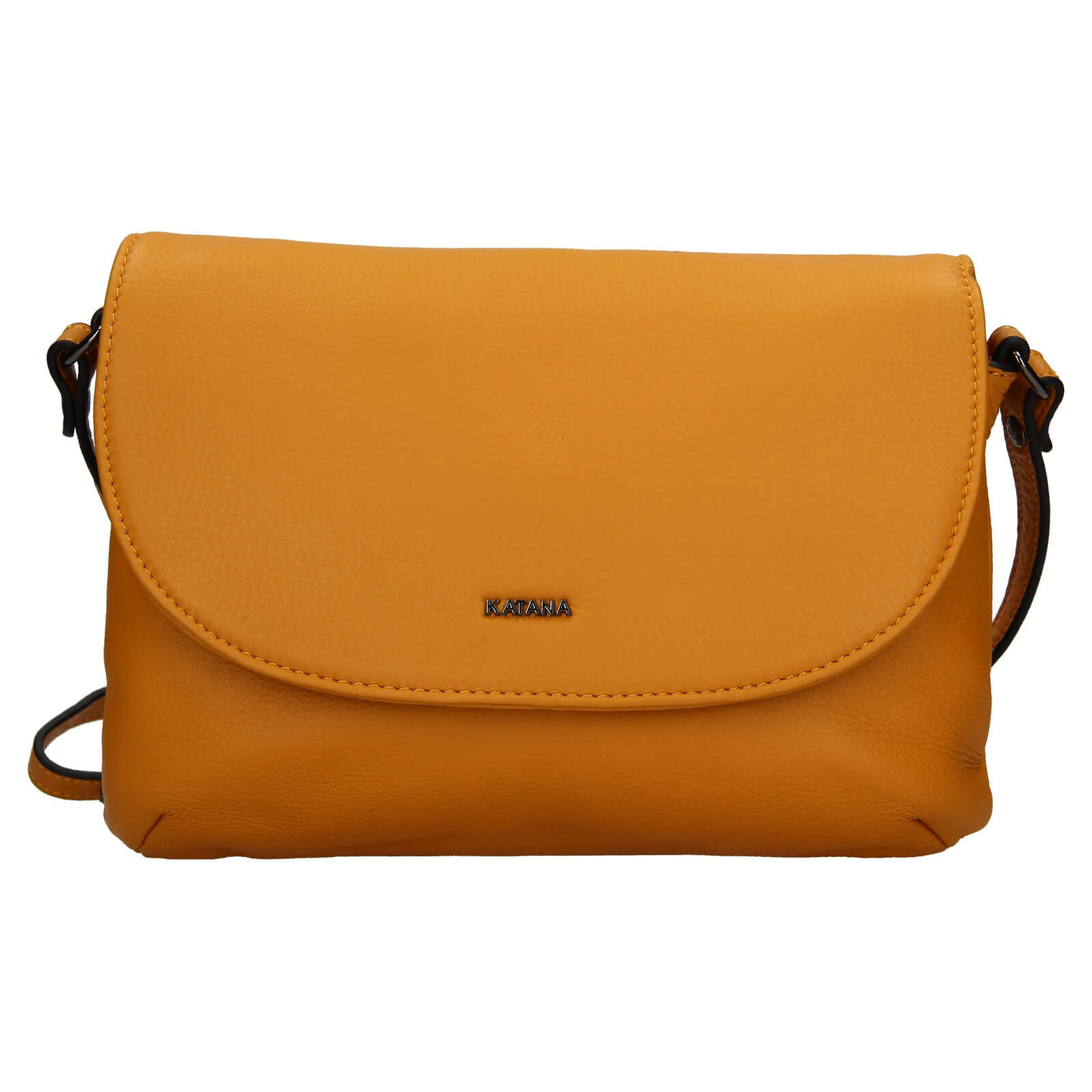 Kožená dámská crosbody kabelka Katana Felipa - žlutá