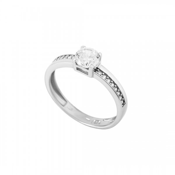 Prsten soliter se syntetickým kamenem 323-115-3181 50-1.85g