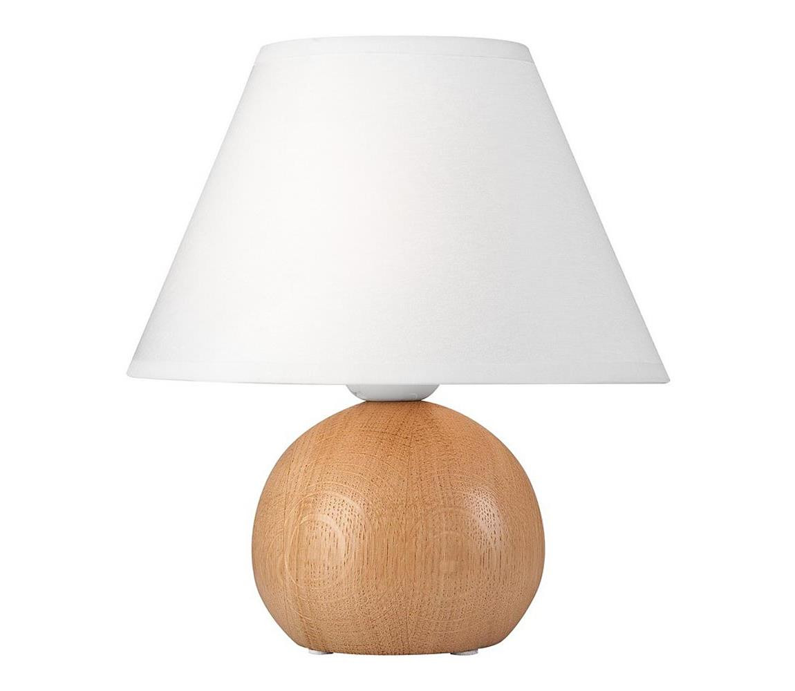 Stolní lampa JUTA 1xE27/60W/230V dub/bílá
