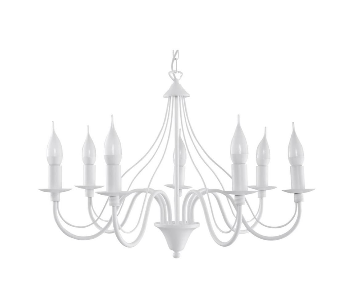 SL.0215 - Lustr na řetězu MINERWA 7 7xE14/40W/230V bílá