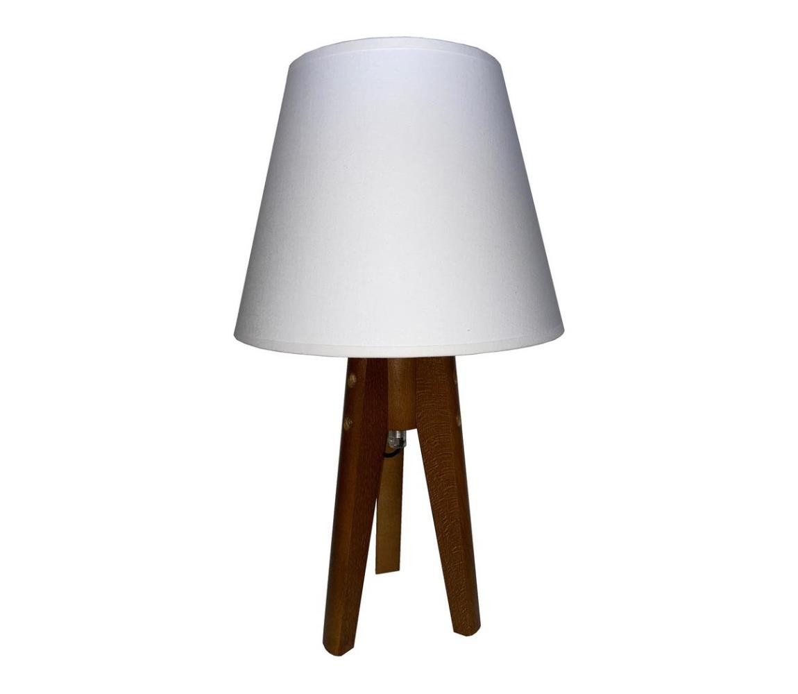 Stolní lampa CONE 1xE27/60W/230V dub bílá