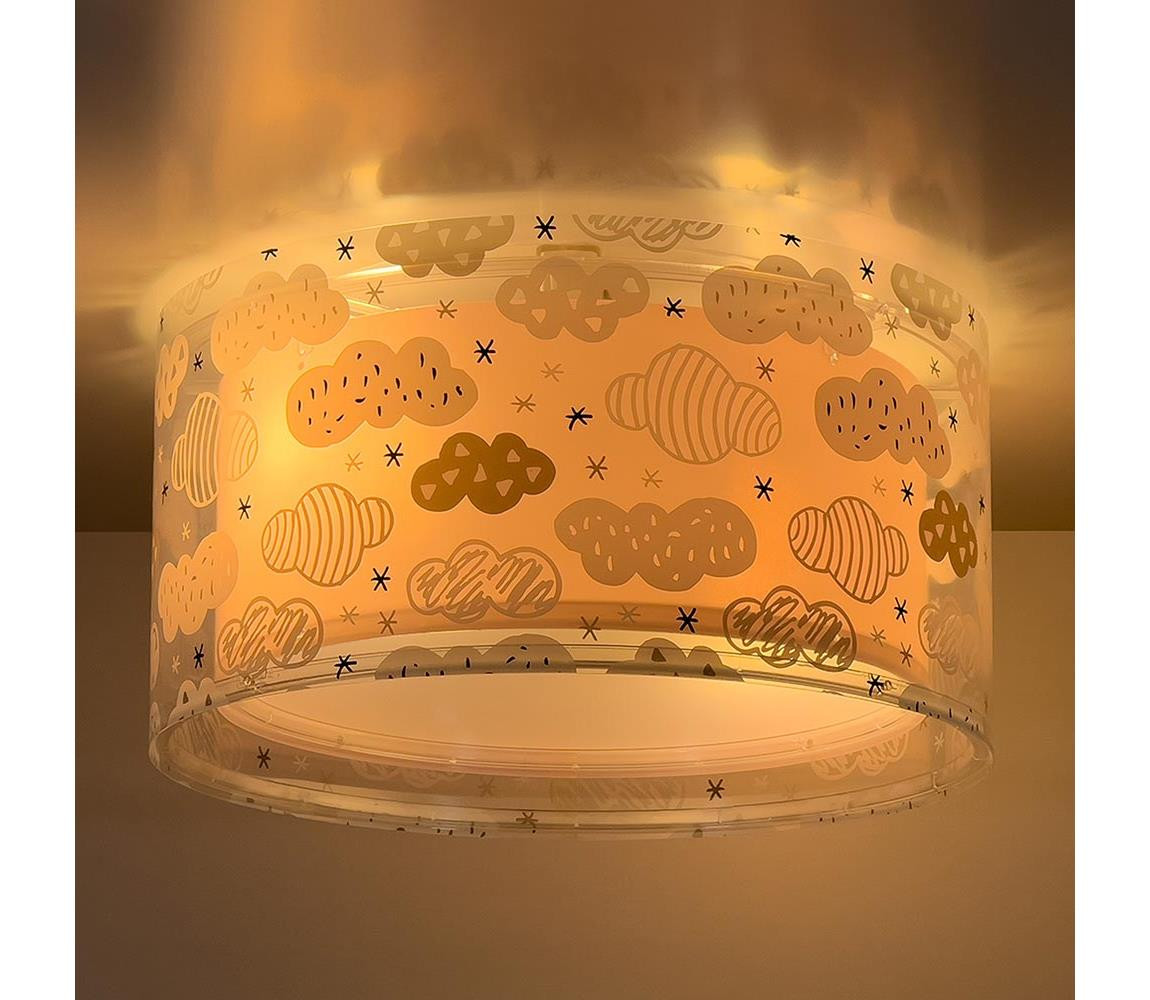 Dalber Dalber 41416S - Dětské stropní svítidlo CLOUDS 2xE27/60W/230V růžová