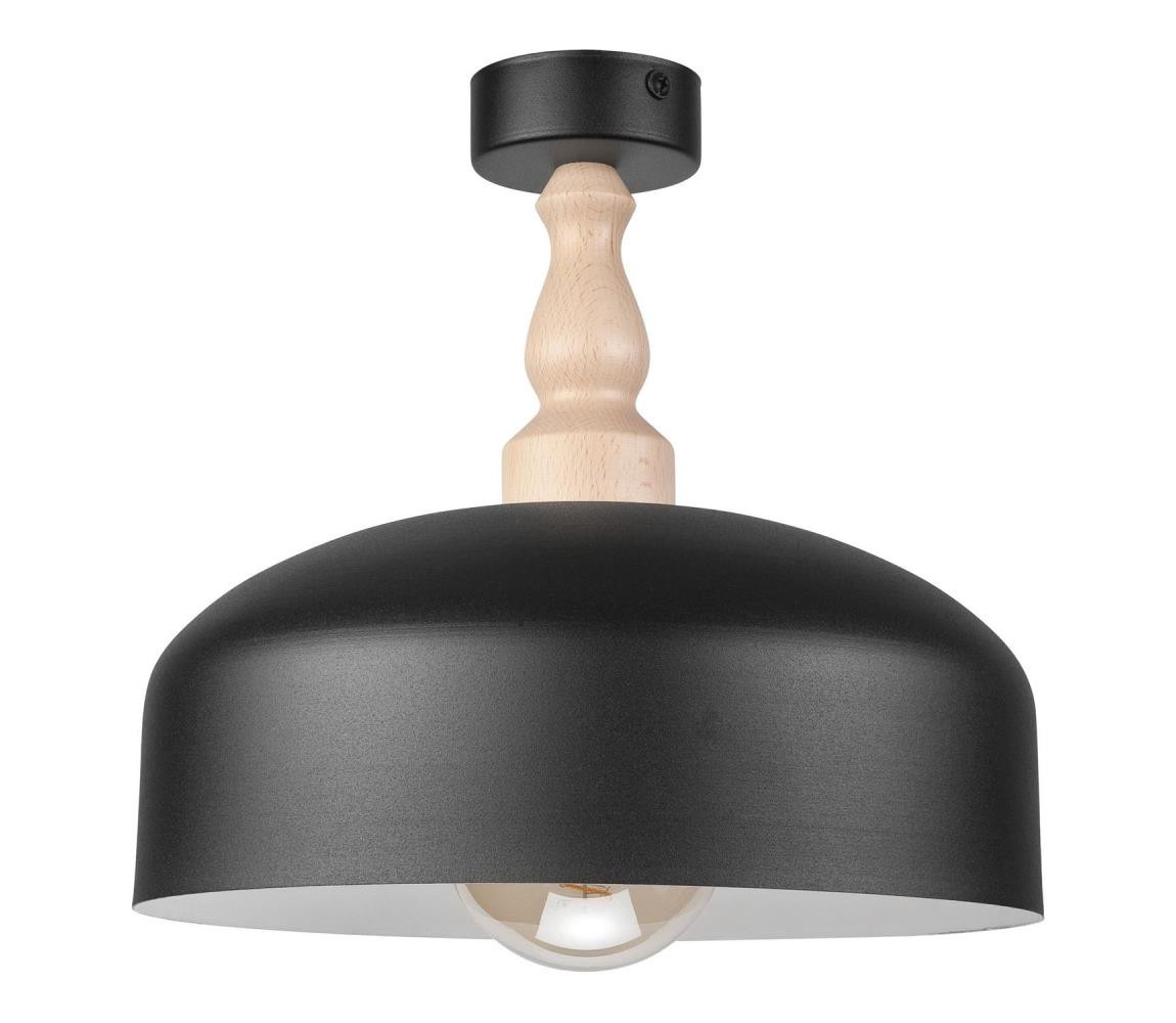 Přisazený lustr RINA 1xE27/15W/230V černá/buk