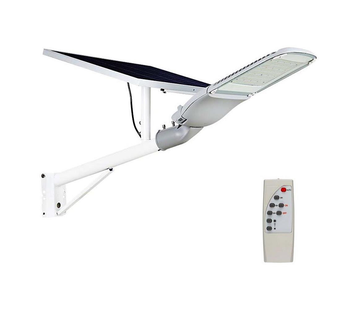 LED Stmívatelná solární pouliční lampa LED/50W/6,4V 6000K IP65+dálkové ovládání