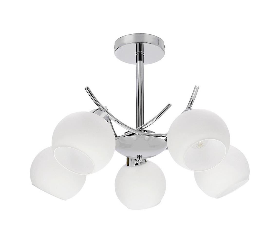 Lustr na tyči AMOS 5xE27/40W/230V lesklý chrom