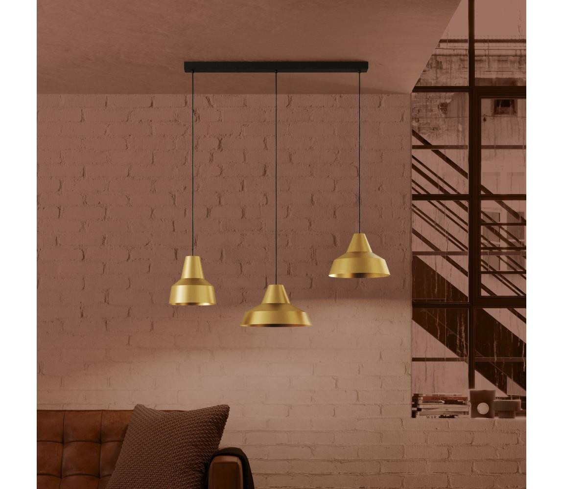 Eglo Eglo 390016 - Lustr na lanku SAVARNA 3xE27/40W/230V zlatá