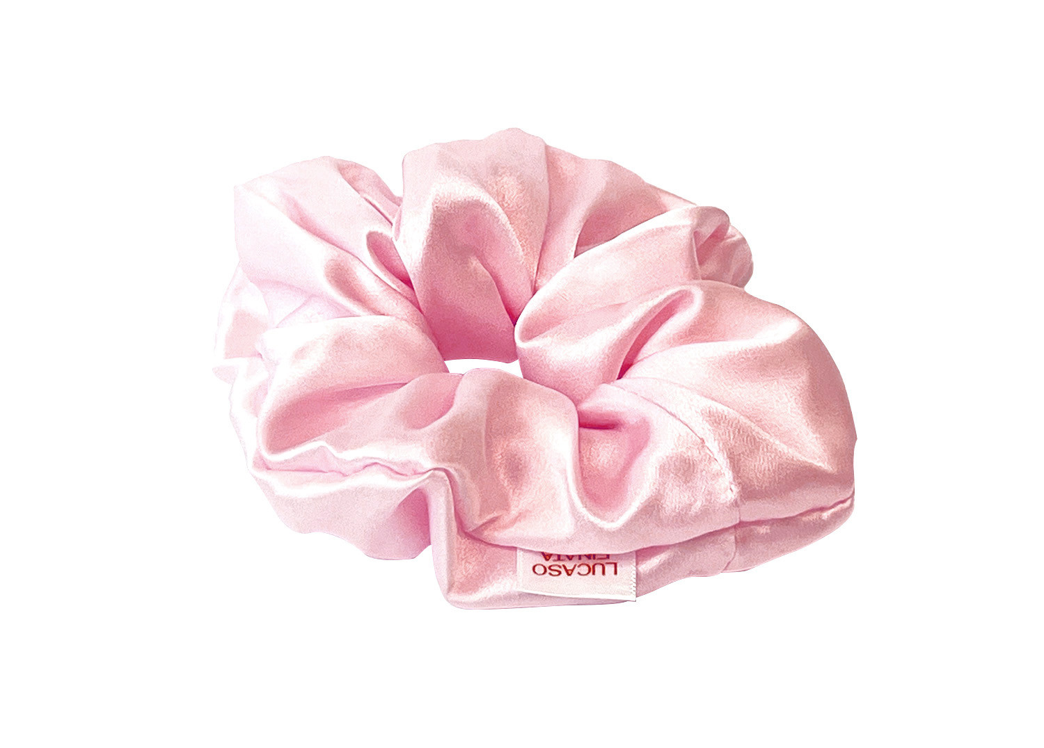 Lucaso Finata Hedvábná gumička do vlasů - Rose Pink