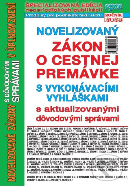 Novelizovany zákon o cestovnej premávke 2025 - Epos