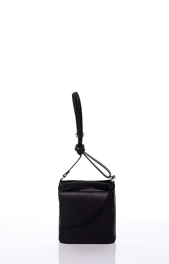 Dámská kožená crossbody kabelka černá - Delami Iraida černá