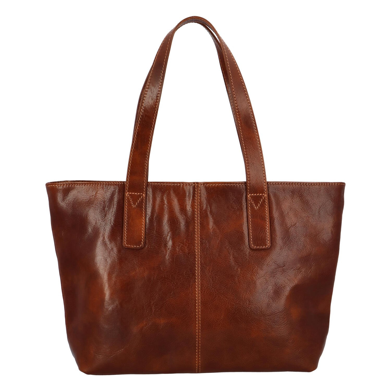 Dámská kožená kabelka na rameno hnědá - Delami Equina hnědá