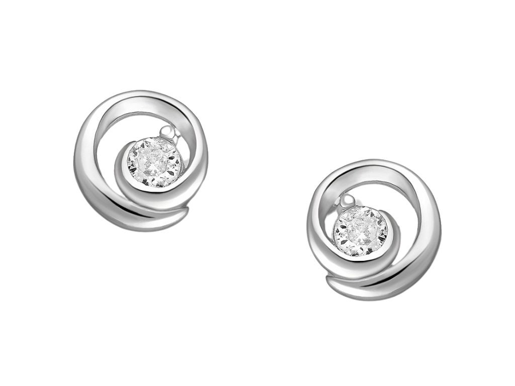 Bangles.cz Náušnice Kruh & Zirkon stříbro 925 1041