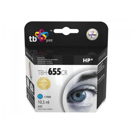 Ink. kazeta TB kompatibilní s HP 655, Cyan, ref. TBH-655CR