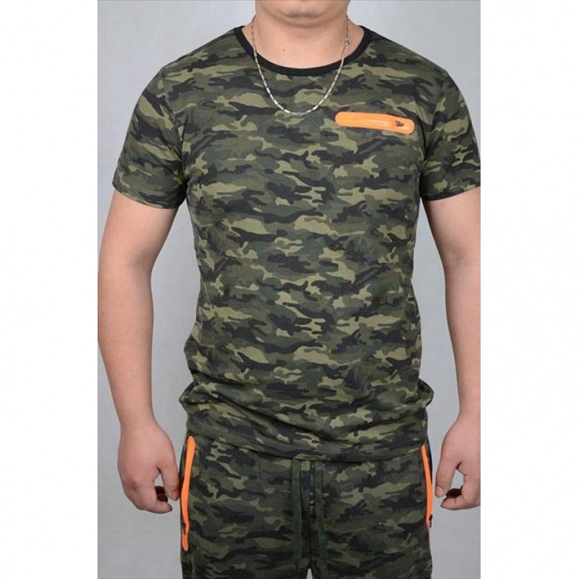 Tričko Anthony Denim Camo - woodland, L