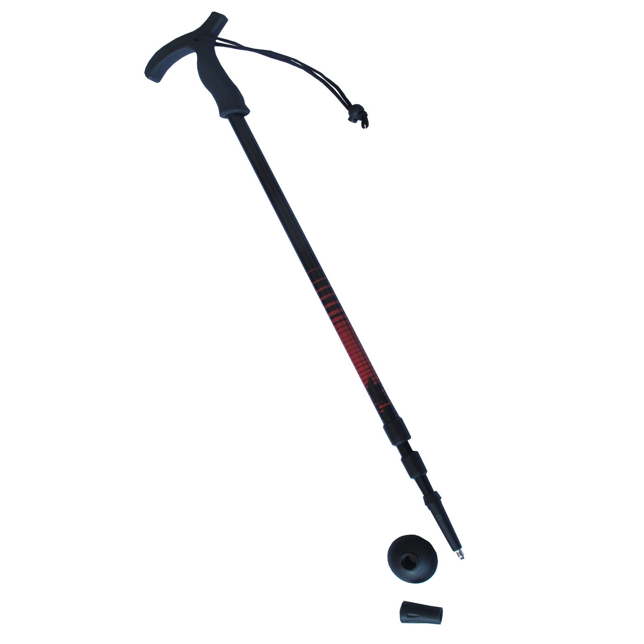 Trekingová hůl Haven Trekking 1 ks - černá-červená