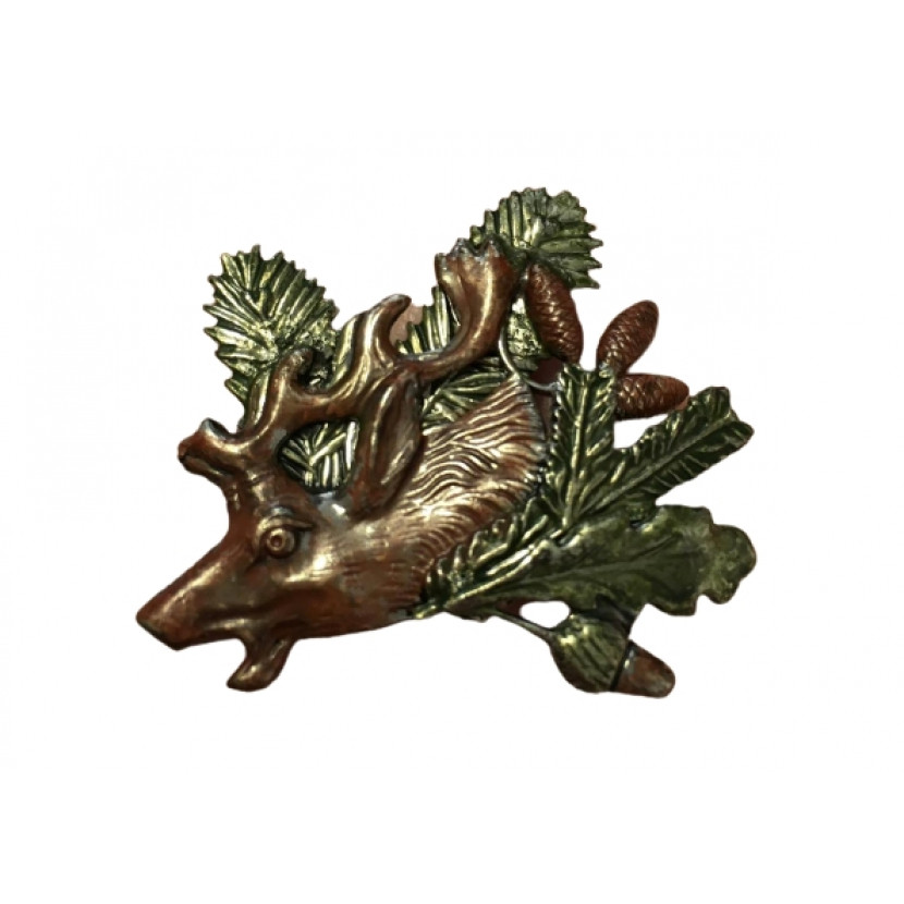 Odznak Hlava jelena, úlomek a šiška - barevný