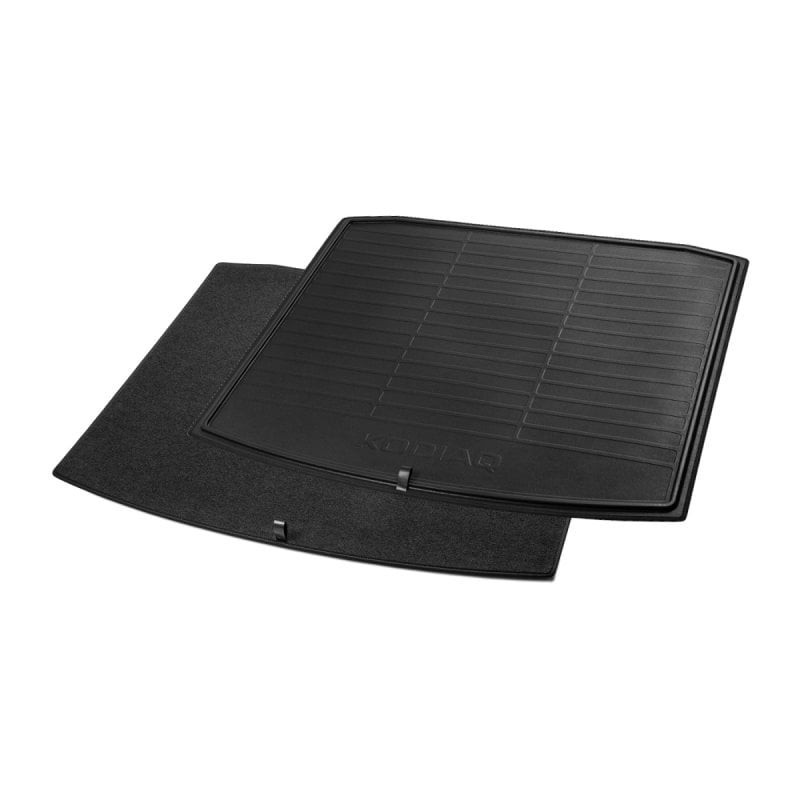 Gumová vana do kufru Škoda Škoda Kodiaq II. 2024- (oboustranná, 5 míst, dolní dno)