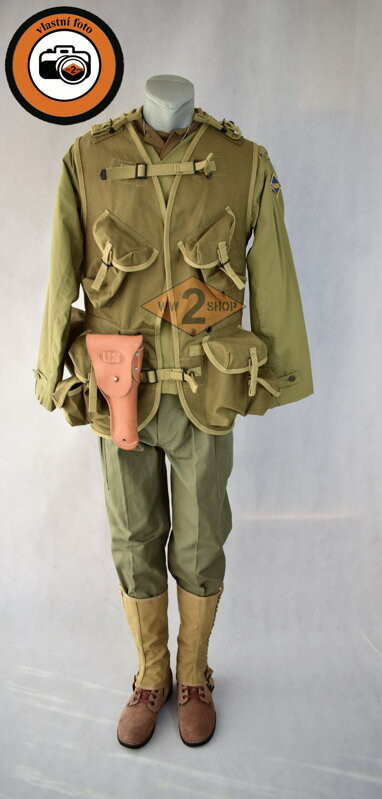 US Ranger- HBT, M41, velikost blůzy M41 velikost 36, velikost kalhot HBT velikost 28, velikost košile M37 velikost S