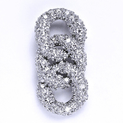 Stříbrný přívěsek s čirými zirkony, přívěsek ze stříbra, 6,83 g