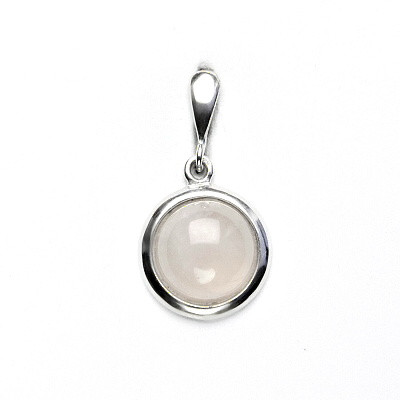 Stříbrný přívěsek, přírodní růženín, P 1452