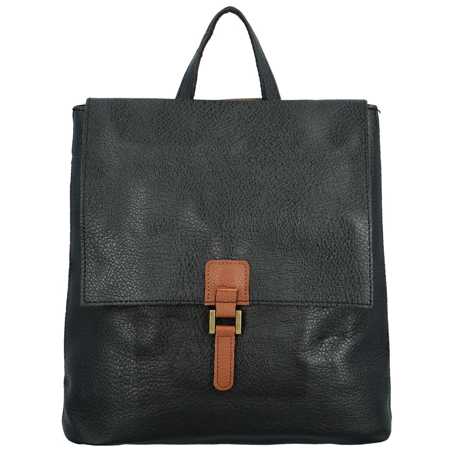 Stylový dámský koženkový kabelko-batoh Octtavius, černý