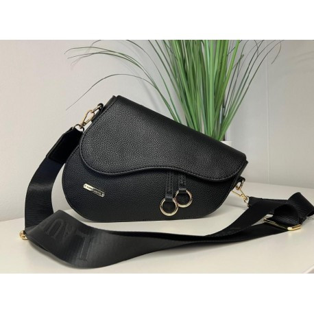 Černá kabelka / crossbody, Barva Černá Laura Biaggi  0100007