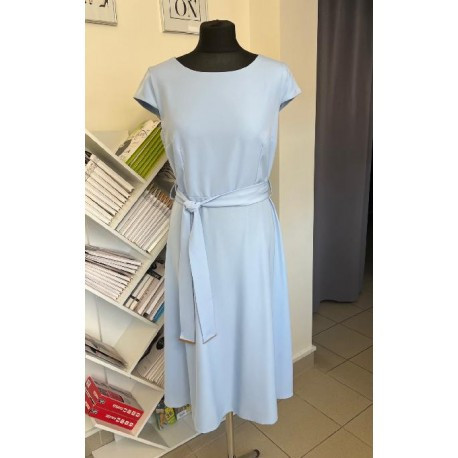 Světle modré společenské šaty SARA, Velikost 48, Barva Světle modrá BF 0020328