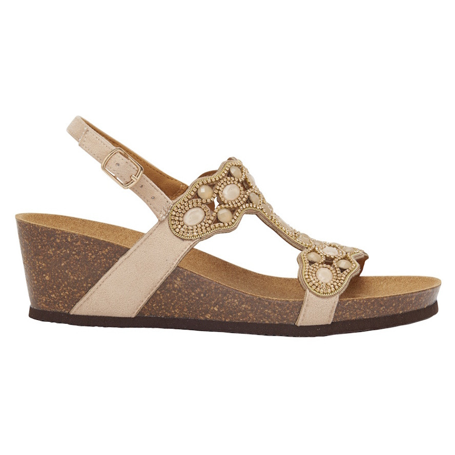 SCHOLL Lerici t-bar dámske sandále béžové 1 pár, Velikost obuvi: 37