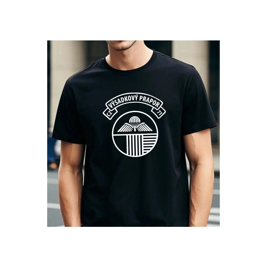 Triko Striker AČR 43. výsadkový prapor Chrudim - černé, M