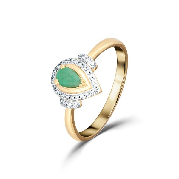 Prsten s smaragdem 224-958-EM27 59-3.35g