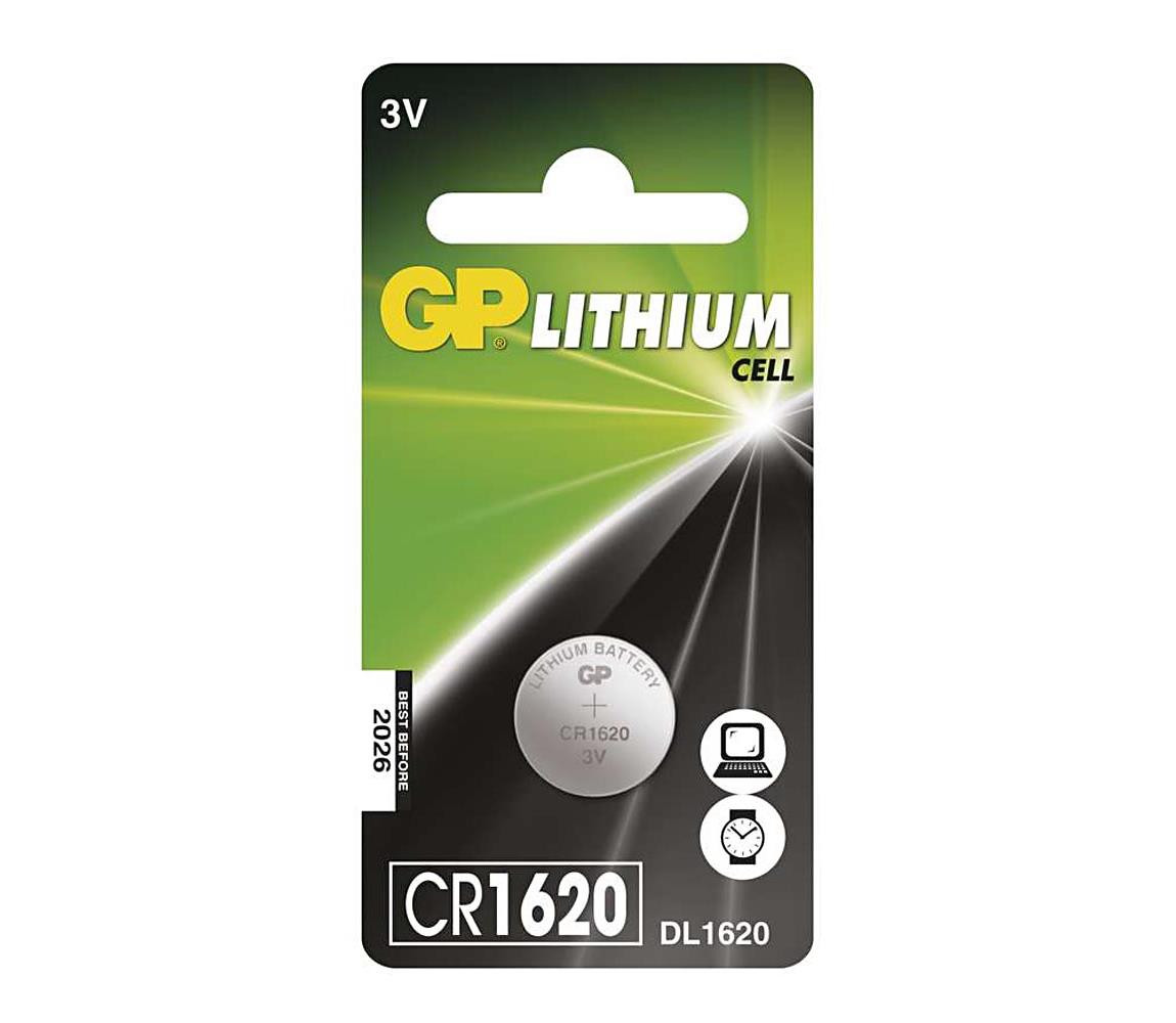 Lithiová baterie knoflíková CR1620 GP LITHIUM 3V/75 mAh