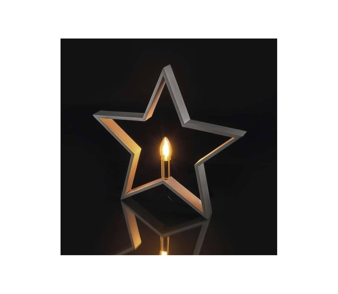 Vánoční dekorace 1xE14/230V šedá