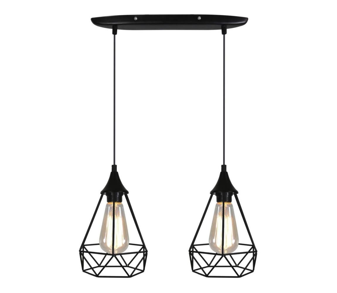 Lustr na lanku GRAF 2xE27/60W/230V