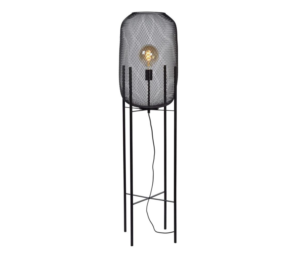 Lucide Lucide 45785/01/30 - Stojací lampa MESH 1xE27/40W/230V černá