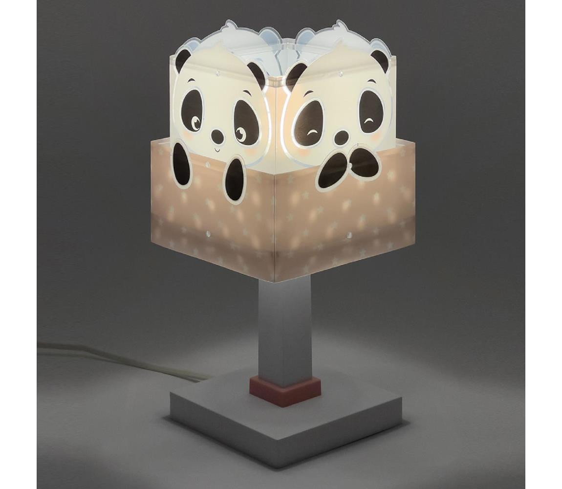 Dalber Dalber 63161S - Dětská lampička PANDA 1xE14/40W/230V růžová