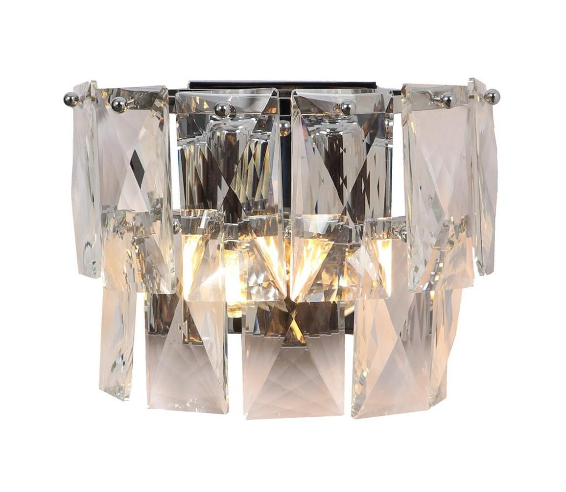 Křišťálové nástěnné svítidlo CHELSEA 2xE14/40W/230V chrom