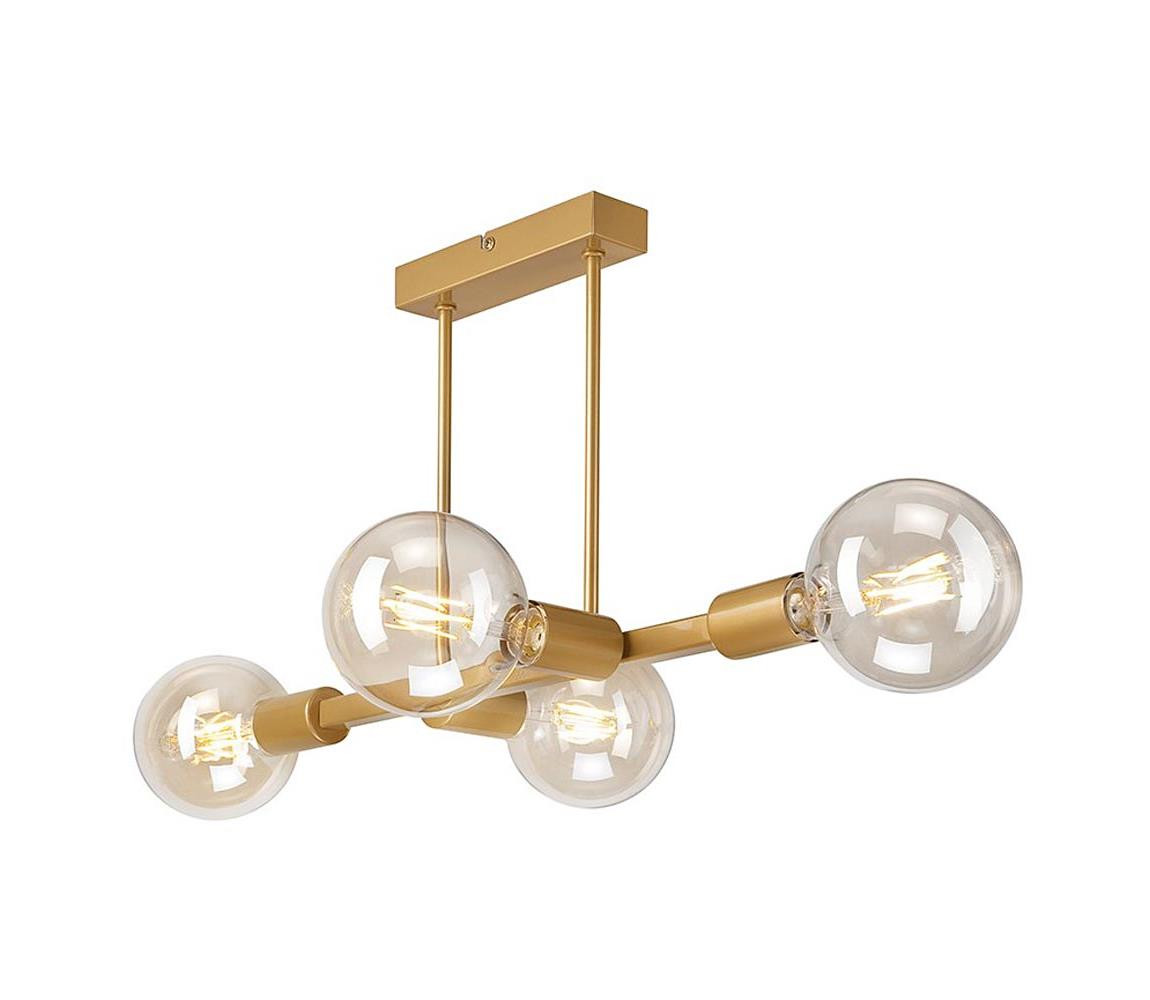 Lustr na tyči ASTRID 4xE27/60W/230V zlatá