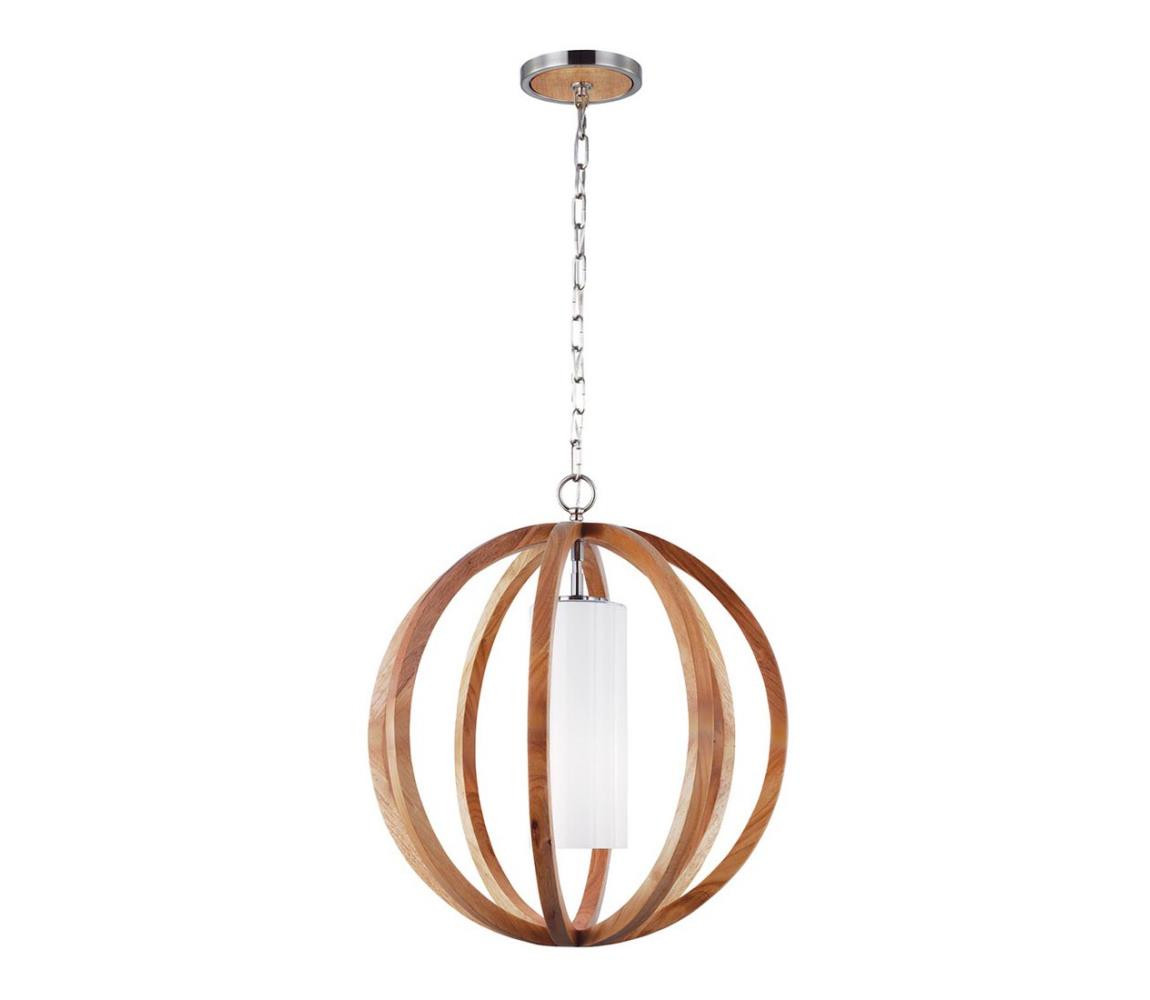 Elstead Elstead FE-ALLIER-P-S-LW - Lustr na řetězu ALLIER 1xE27/60W/230V dub